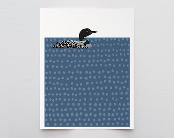 Loon Art Print - Signed by Jorey Hurley - Lake Wall Decor - 230903