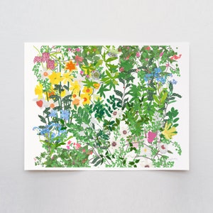Mille Fleurs with Daffodils Art Print - Signed and Printed by Jorey Hurley - Unframed or Framed - 210517