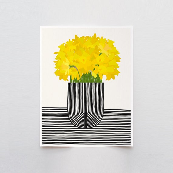 Daffodil Life Art Print - Signed and Printed by Jorey Hurley - Unframed or Framed - Botanica Home Decor - 220205