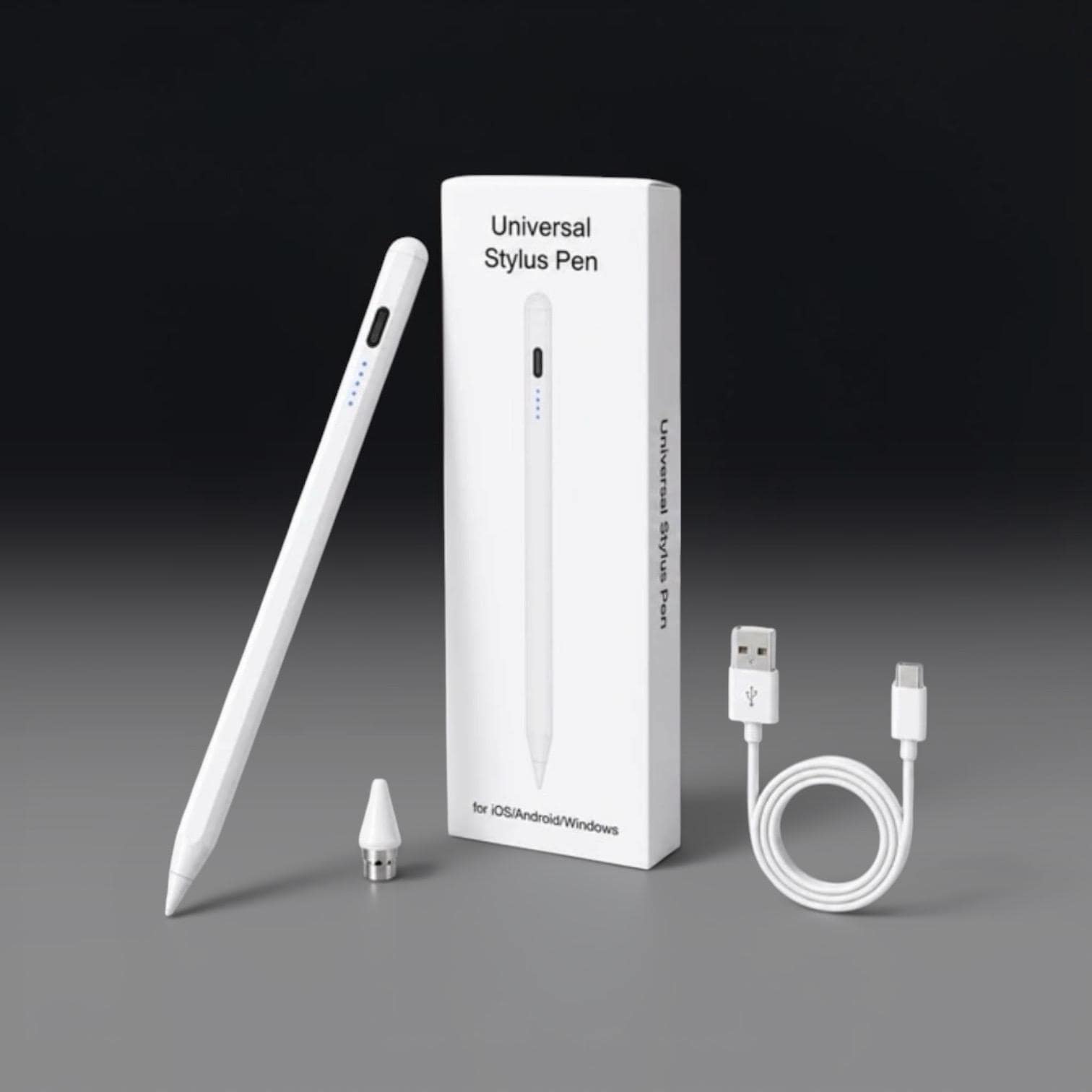 Universal Stylus Pen, Rechargeable Digital Pencil, Fine Tip