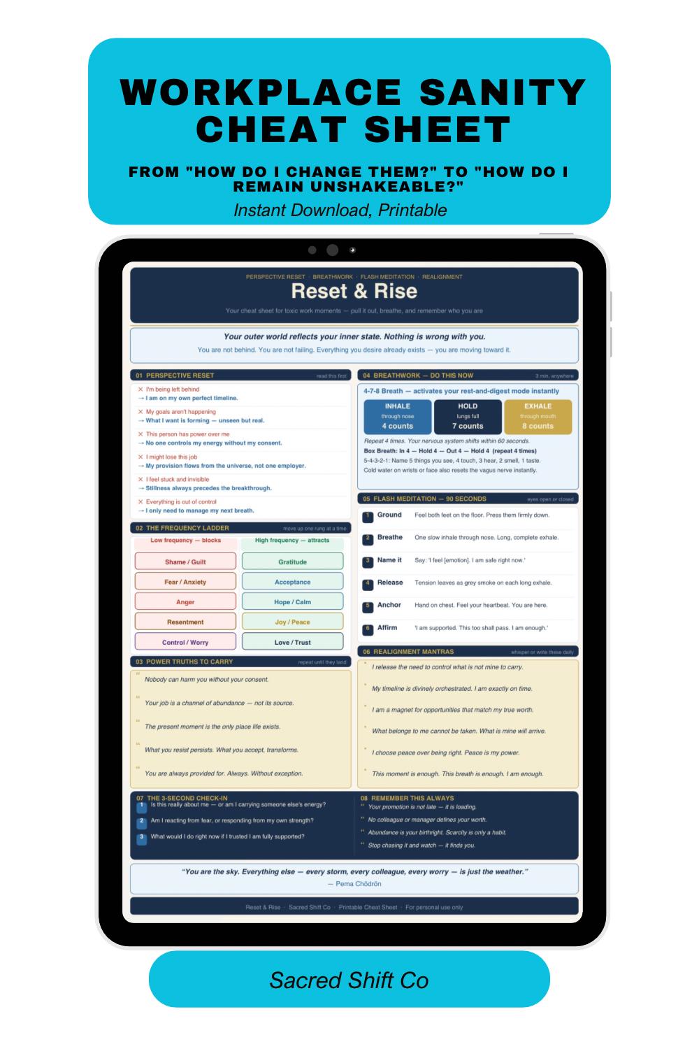 Workplace Sanity Cheat Sheet: Remain Unshakeable in Toxic Environments ...