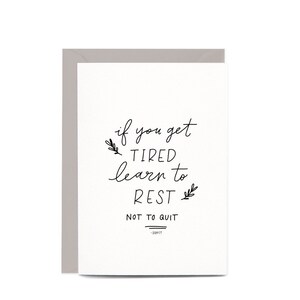 Learn to Rest Greeting Card: Inspirational A6 Card