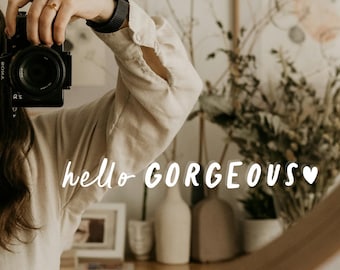 Hello Gorgeous Mirror Decal, Inspirational Vinyl Sticker