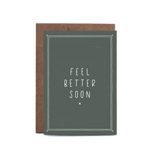 Feel Better Soon GET WELL Eucalyptus Greeting Card