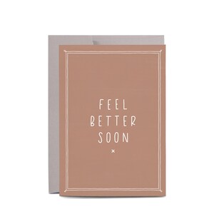 Feel Better Soon GET WELL Blush Greeting Card