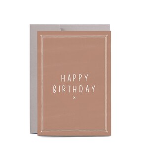 Happy Birthday BLUSH Minimal Modern BIRTHDAY Greeting Card