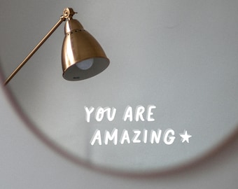 Vinyl Decal, Mirror Affirmation Sticker