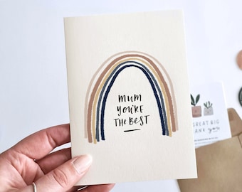 Mother's Day Greeting Card RAINBOW - Mum You're the Best