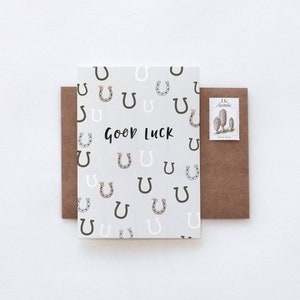 Good LUCK Horse Shoes Greeting Card