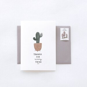Grazie di tutto Cactus Carino GRAZIE biglietto di auguri