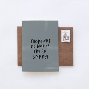 There are No Words SYMPATHY Thinking of You Sorry Greeting Card