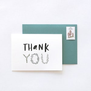 Mignon Botanic Moderne MERCI Carte de Vœux