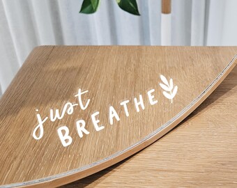 Just Breathe Vinyl Decal Sticker, Mirror Affirmation