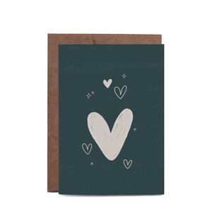 Lots of Love Hearts LOVE Illustrated Greeting Card