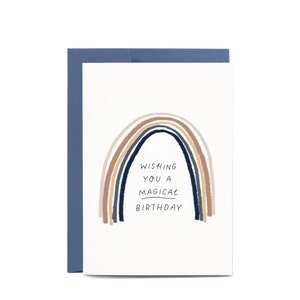 Magical Rainbow Birthday Cute Illustrated Greeting Card