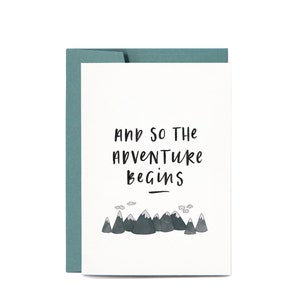 Adventure Begins GRADUATION GLÜCK Illustrierte Grußkarte
