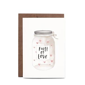 Jar Full of LOVE Anniversary Wedding Engagement Greeting Card