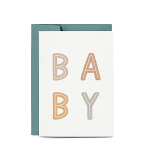 Novo Cartão de felicitações BABY Illustrated New Born BABY SHOWER