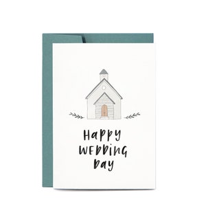 Happy Wedding Day Chapel Greeting Card