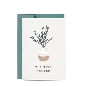 With Deepest SYMPATHY Branches Illustrated Greeting Card