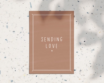 Sending LOVE BLUSH Thinking of You Sympathy Greeting Card