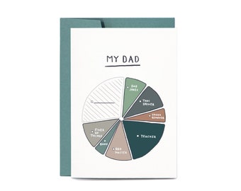 My Dad - A Pie Chart Illustrated FATHER'S DAY Greeting Card