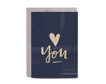 LOVE YOU Jubiläum Grußkarte