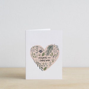 Always And Forever LOVE Illustrated Anniversary Greeting Card image 3