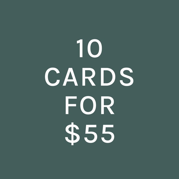 Greeting Cards Pack of 10 BULK DISCOUNT