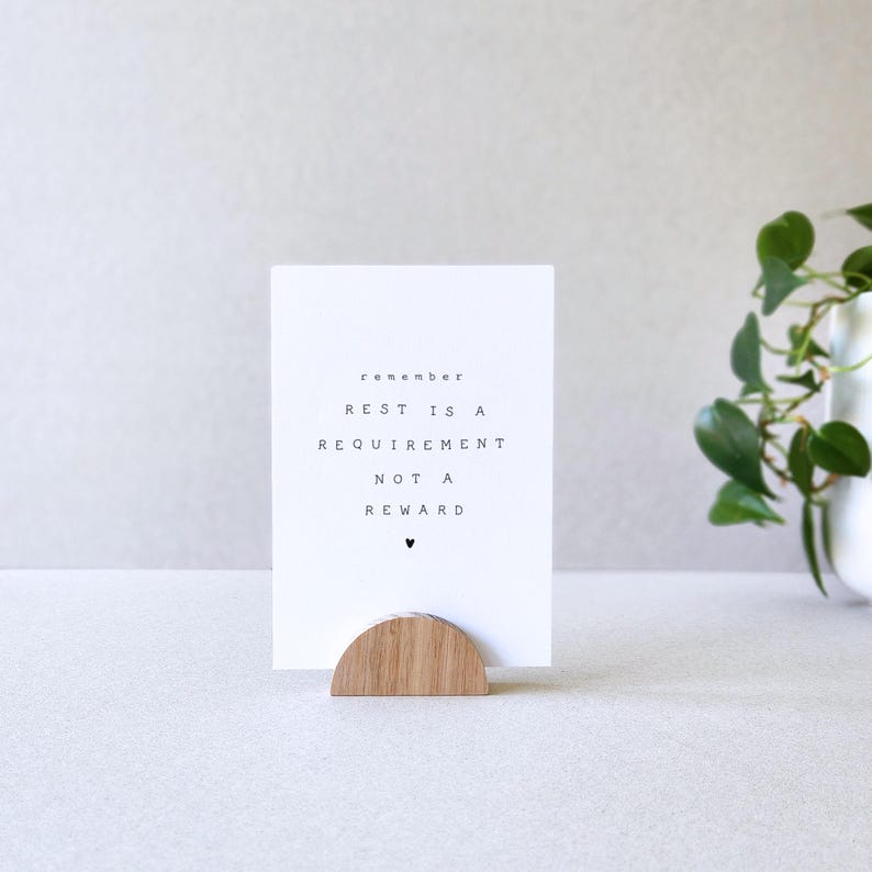 Inspirational Quote Card Set And Wooden Stand | Affirmation Cards | Mindfulness Cards image 5