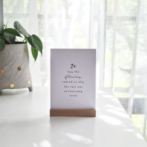 Inspirational Quote Card Set And Wooden Stand | Affirmation Cards | Mindfulness Cards image 3