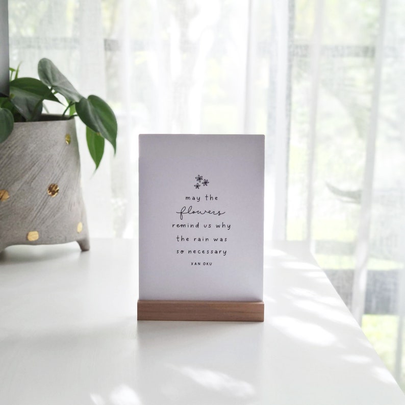 Inspirational Quote Card Set And Wooden Stand | Affirmation Cards | Mindfulness Cards image 3