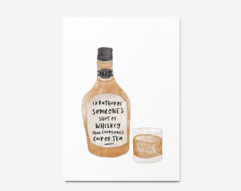 Shot of Whiskey Alcohol WHISKEY LOVER Art Print