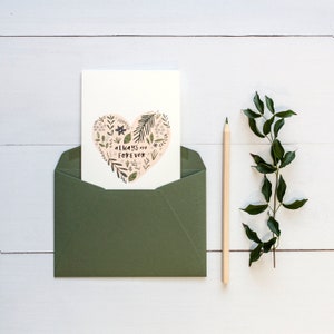 Always And Forever LOVE Illustrated Anniversary Greeting Card image 4