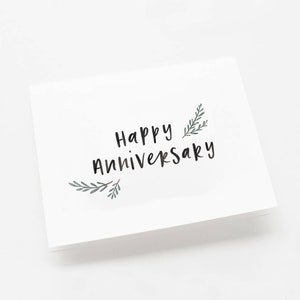 Happy Anniversary Hand Lettered Typographic LOVE Greeting Card image 3