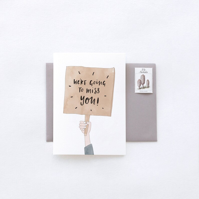 We're Going To Miss You Farewell Greeting Card | Etsy