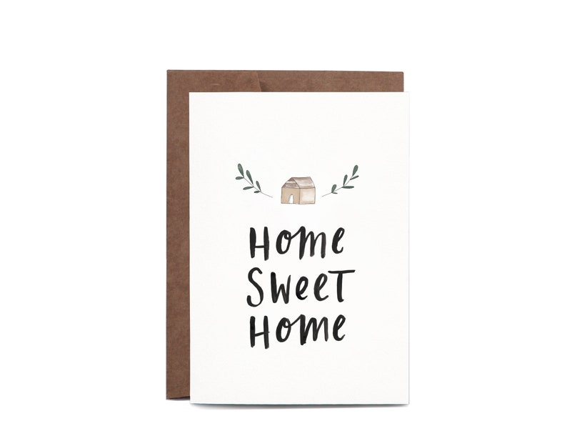 Home Sweet Home NEW HOUSE Illustrated HOUSEWARMING Greeting Card image 2