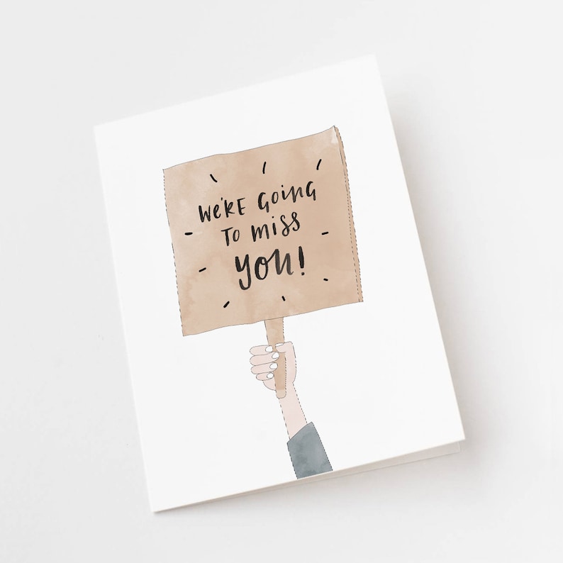We're Going To Miss You Farewell Greeting Card | Etsy