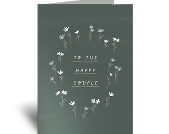 NEW To The Happy Couple FLOWERS Love WEDDING Engagement Greeting Card
