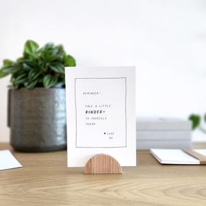 Inspirational Quote Card Set And Wooden Stand | Affirmation Cards | Mindfulness Cards image 8