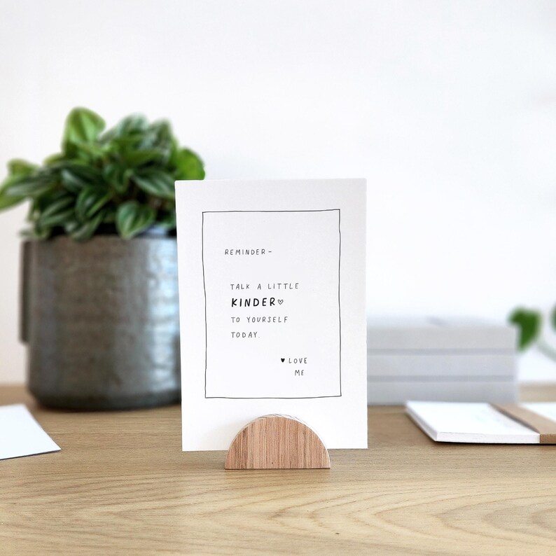 Inspirational Quote Card Set And Wooden Stand | Affirmation Cards | Mindfulness Cards image 8