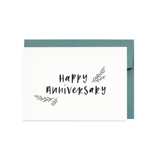 Happy Anniversary Hand Lettered Typographic LOVE Greeting Card image 2