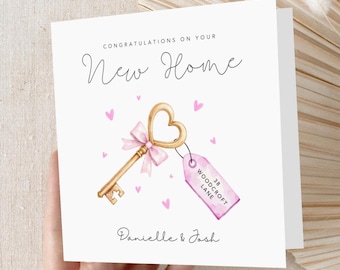 Personalised New Home Card | Housewarming Greeting | 6x6 Luxury Card