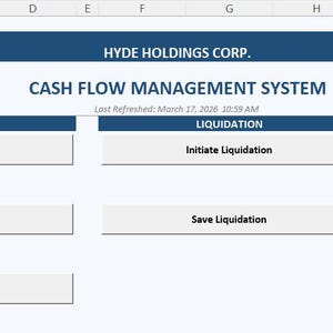 Cash Flow Management System BASIC | Small Business | Excel Macro Automation | Bookkeeping | Budget Tracking
