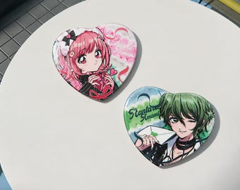 Danganronpa Chiaki Nanami, Rantaro Amami Heart Badge, Danganronpa Geïnspireerde Knoppen, Gaming Fan Gift
