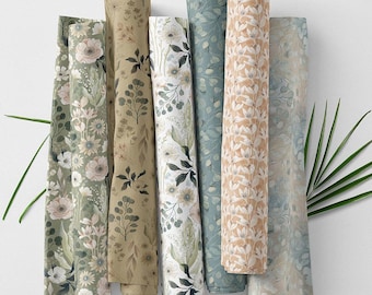 100 Baumwoll Satin Blumen Stoffpanel, Quilting Patchwork Nahen und Basteln 100x155 cm