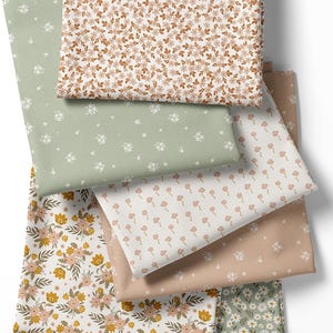 100% Cotton Satin Floral Fabric Panel, Quilting Patchwork Sewing Crafting (100x155 cm) image 2