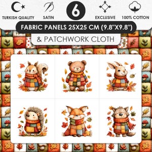 Panneaux de tissu en satin de coton 100%, tissu patchwork avec ours en peluche, quilting couture loisirs creatifs