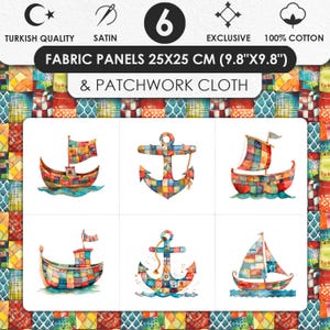 Tygset i 100% bomullssatin, patchwork bat quilting bitar (25x25 cm)