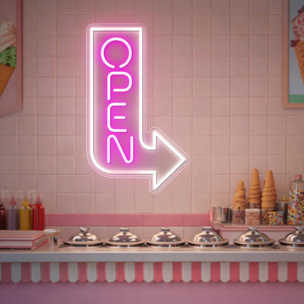 Custom Open Neon Sign, Modern Open Sign, Open Led Light up Sign ...